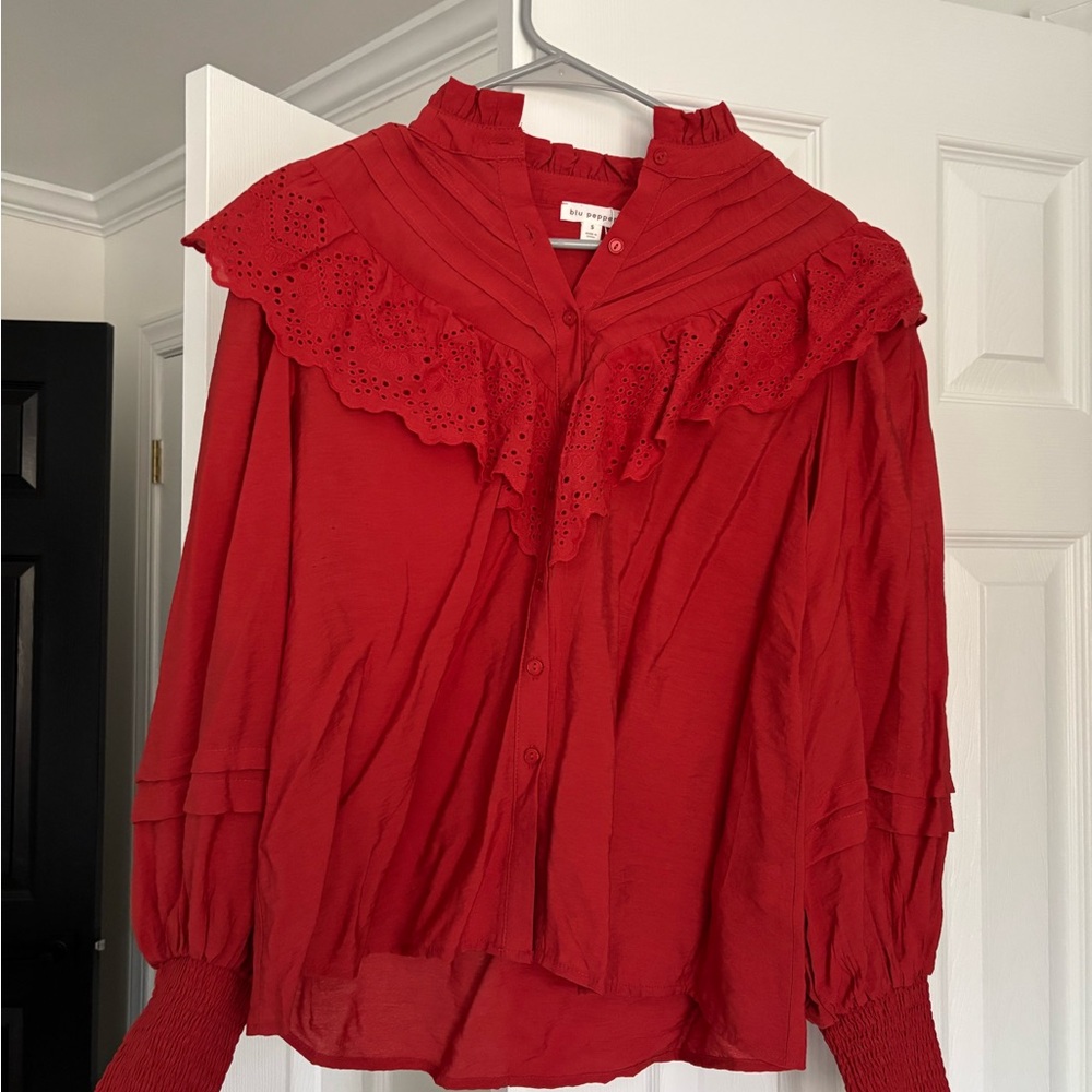 Blu Pepper Scarlet Ruffle Blouse